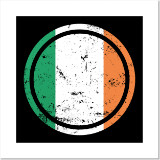 Circle Flag of Ireland Irish St Patrick's Day Posters and Art
